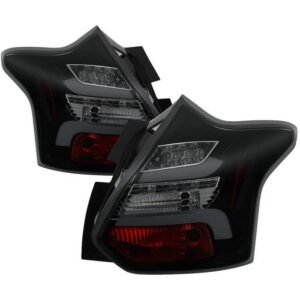 Ford Focus 12-14 5Dr Only LED Tail Lights - Black Smoke - Image 1