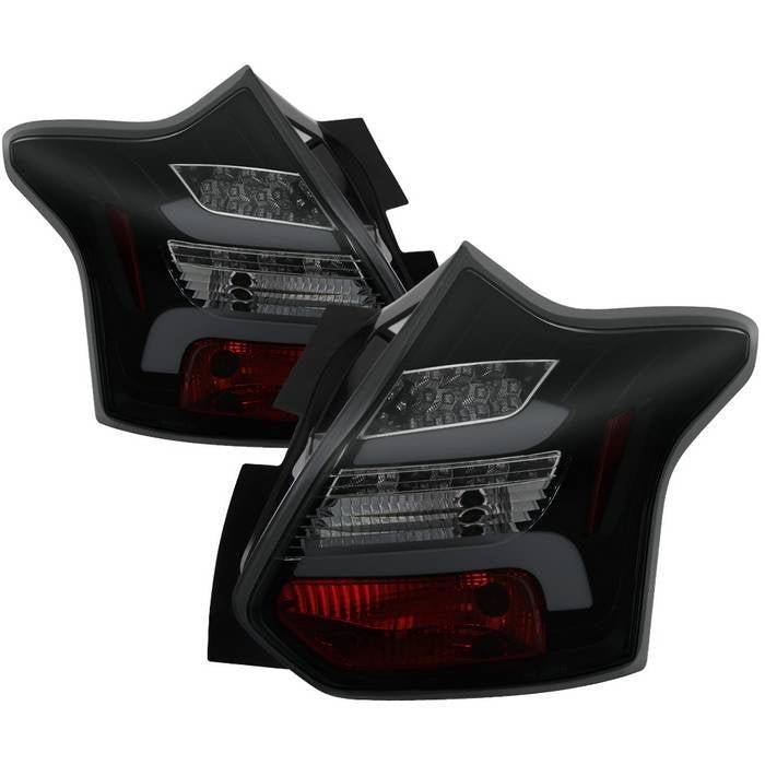 Ford Focus 12-14 5Dr Only LED Tail Lights - Black Smoke