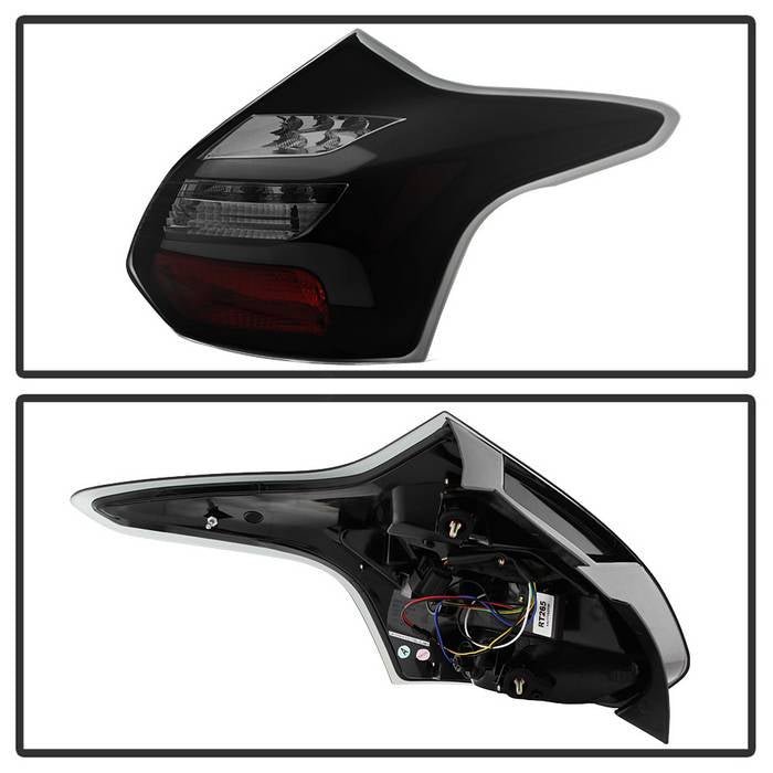 Ford Focus 12-14 5Dr Only LED Tail Lights - Black Smoke