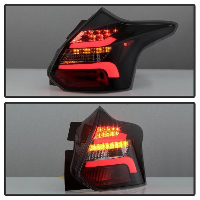 Ford Focus 12-14 5Dr Only LED Tail Lights - Black Smoke