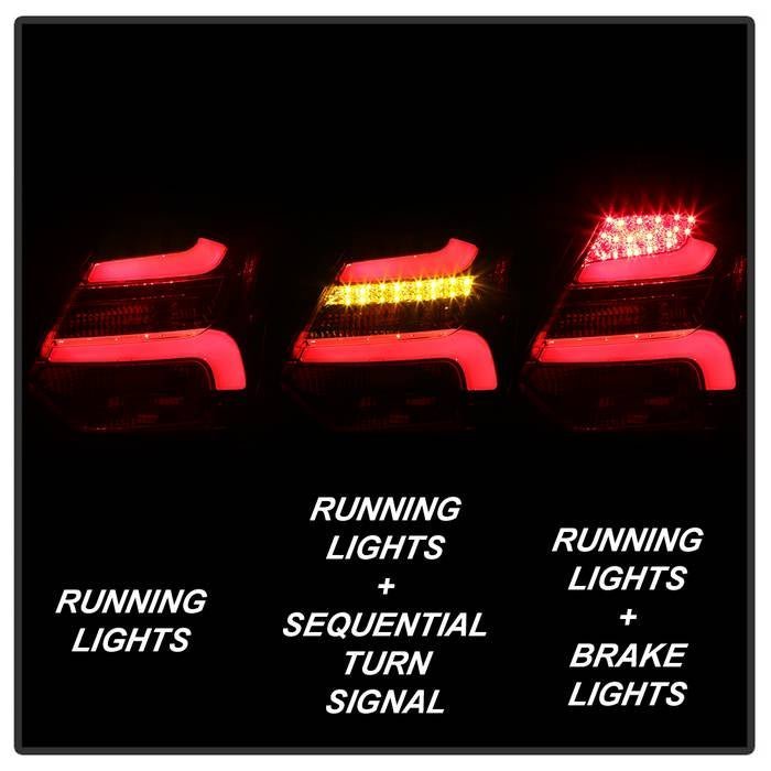 Ford Focus 12-14 5Dr Only LED Tail Lights - Red Clear