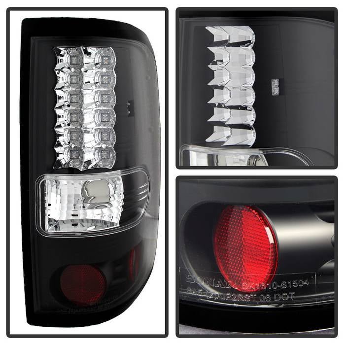 Ford F150 Styleside 04-08 LED Tail Lights - Black