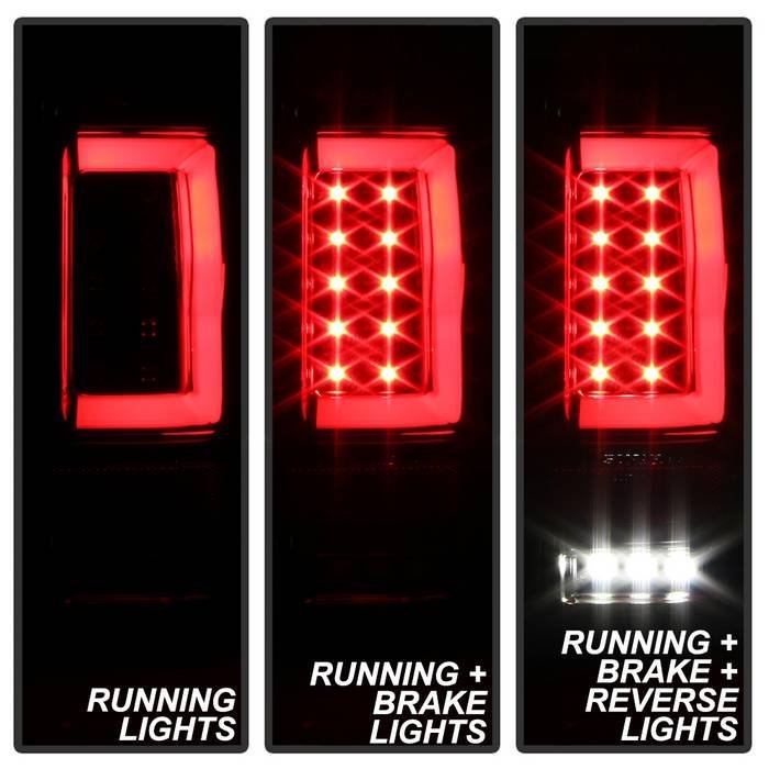 Ford F150 Styleside 04-08 Light Bar LED Tail Lights - Black