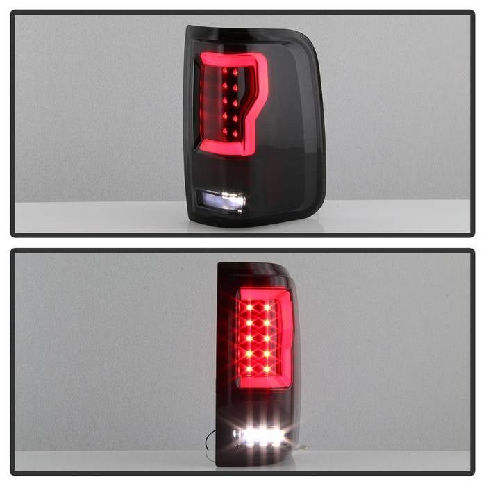 Ford F150 Styleside 04-08 Light Bar LED Tail Lights - Black Smoke