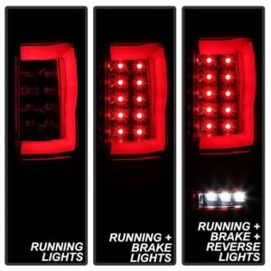 Ford F150 Styleside 04-08 Light Bar LED Tail Lights - Red Clear - Image 9