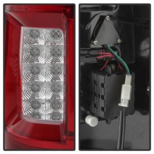 Ford F150 Styleside 04-08 Light Bar LED Tail Lights - Red Clear - Image 3