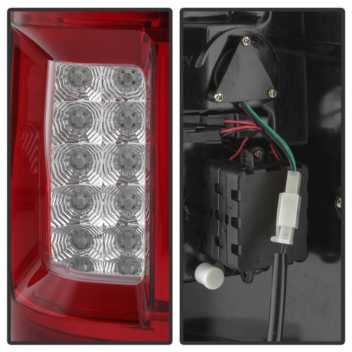 Ford F150 Styleside 04-08 Light Bar LED Tail Lights - Red Clear