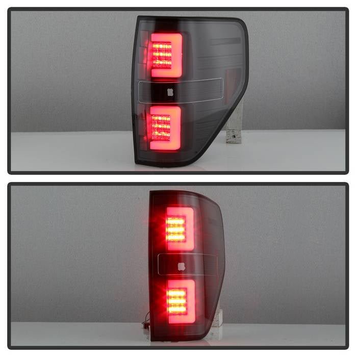 Ford F150 09-14 Version 2 Light Bar LED Tail Lights - Black