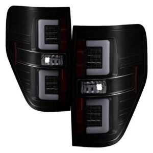 Ford F150 09-14 Version 2 Light Bar LED Tail Lights - Black Smoke - Image 1