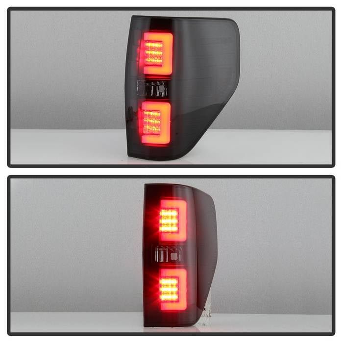 Ford F150 09-14 Version 2 Light Bar LED Tail Lights - Black Smoke