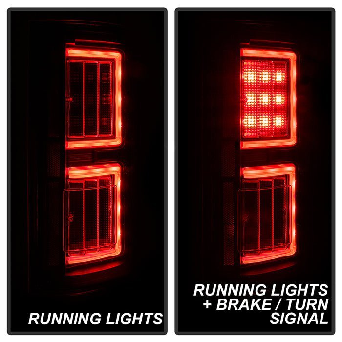 Ford F150 2015-2017 Light Bar LED Tail Lights - All Black