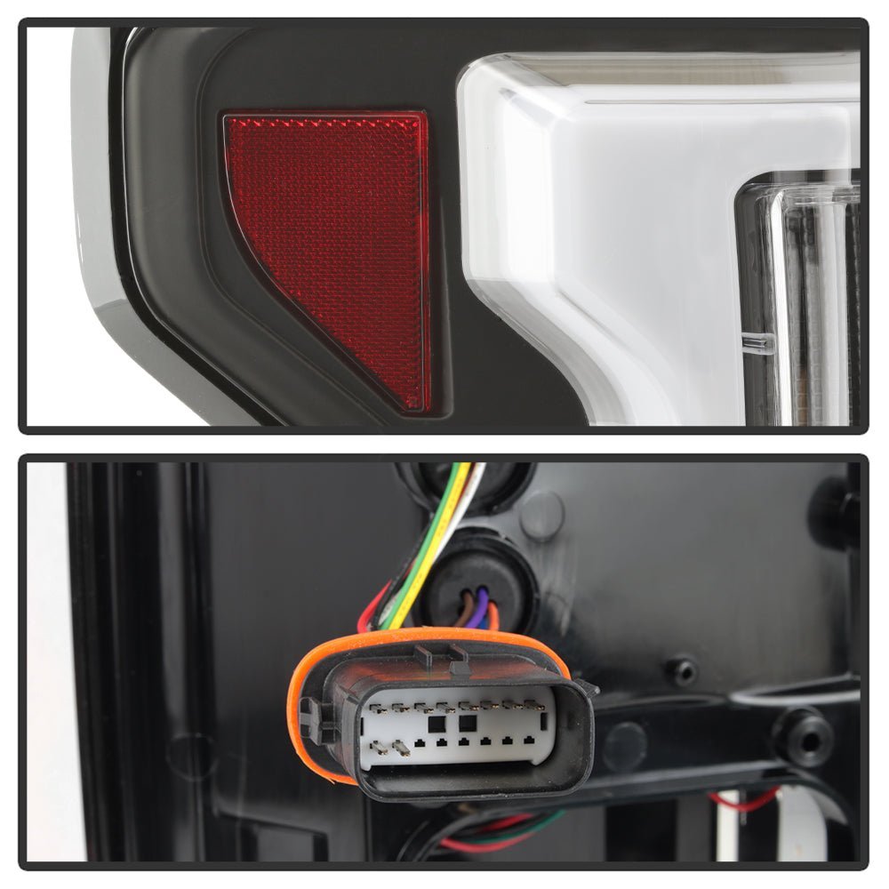 Ford F150 2015-2017 Light Bar LED Tail Lights - Black