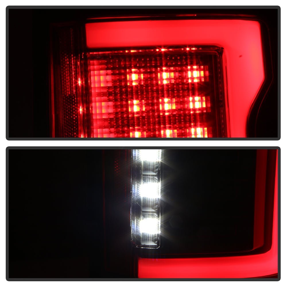 Ford F150 2015-2017 Light Bar LED Tail Lights - Black
