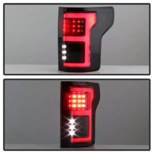 Ford F150 2015-2017 Light Bar LED Tail Lights - Black Smoke - Image 10