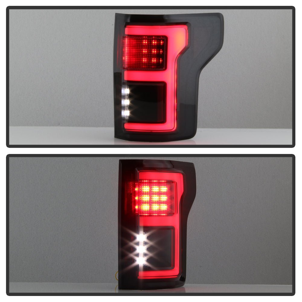 Ford F150 2015-2017 Light Bar LED Tail Lights - Black Smoke