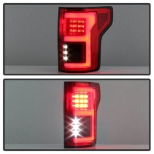 Ford F150 2015-2017 Light Bar LED Tail Lights - Red Clear - Image 10