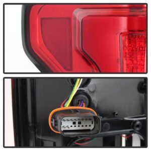 Ford F150 2015-2017 Light Bar LED Tail Lights - Red Clear - Image 6
