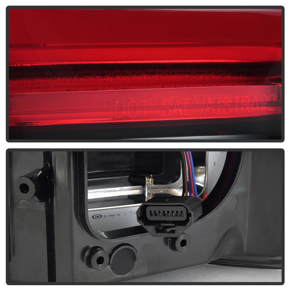 Ford F150 2015-2017 Light Bar LED Tail Lights - Red Clear