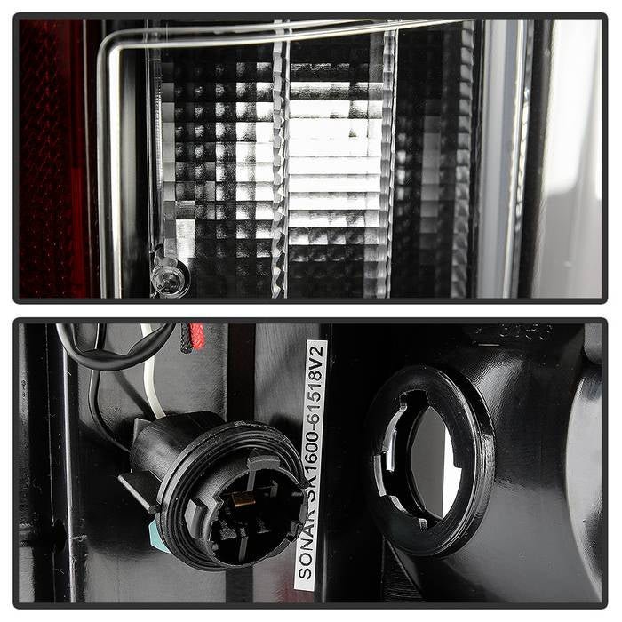 Ford F150 2018-2019 Light Bar LED Tail Lights - All Black