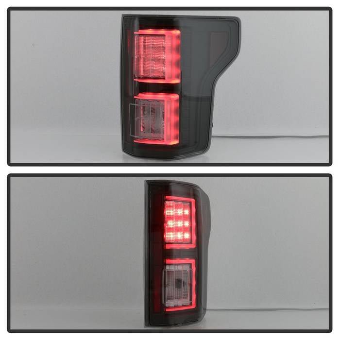 Ford F150 2018-2019 Light Bar LED Tail Lights - Black Smoke