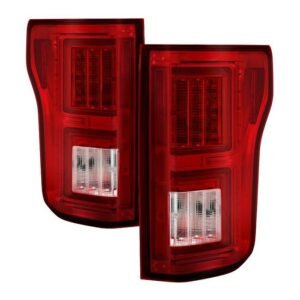 Ford F150 2018-2019 Light Bar LED Tail Lights - Red Clear - Image 1