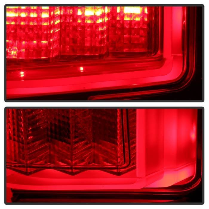 Ford F150 2018-2019 Light Bar LED Tail Lights - Red Clear