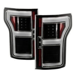 Ford F150 2018-2020 With Rear Blind Spot Sensor Models Only LED Tail Lights - Black - Image 1