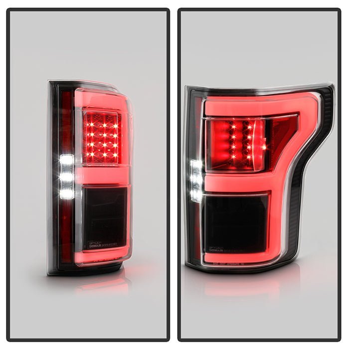Ford F150 2018-2020 With Rear Blind Spot Sensor Models Only LED Tail Lights - Black