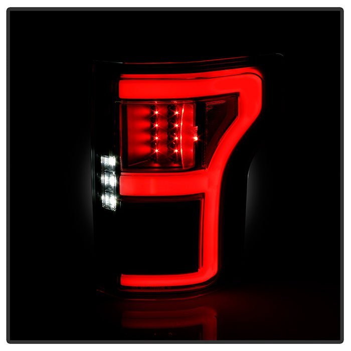 Ford F150 2018-2020 With Rear Blind Spot Sensor Models Only LED Tail Lights - Black