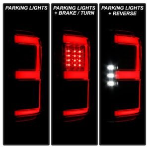 Ford F150 2018-2020 With Rear Blind Spot Sensor Models Only LED Tail Lights - Black - Image 8