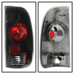 Ford F150 Styleside 97-03 / F250/350/450/550 Super Duty 99-07 Euro Style Tail Lights - Black - Image 2
