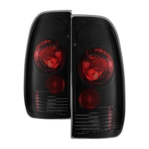 Ford F150 Styleside 97-03 / F250/350/450/550 Super Duty 99-07 Euro Style Tail Lights - Black Smoke - Image 1