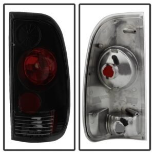 Ford F150 Styleside 97-03 / F250/350/450/550 Super Duty 99-07 Euro Style Tail Lights - Black Smoke - Image 2