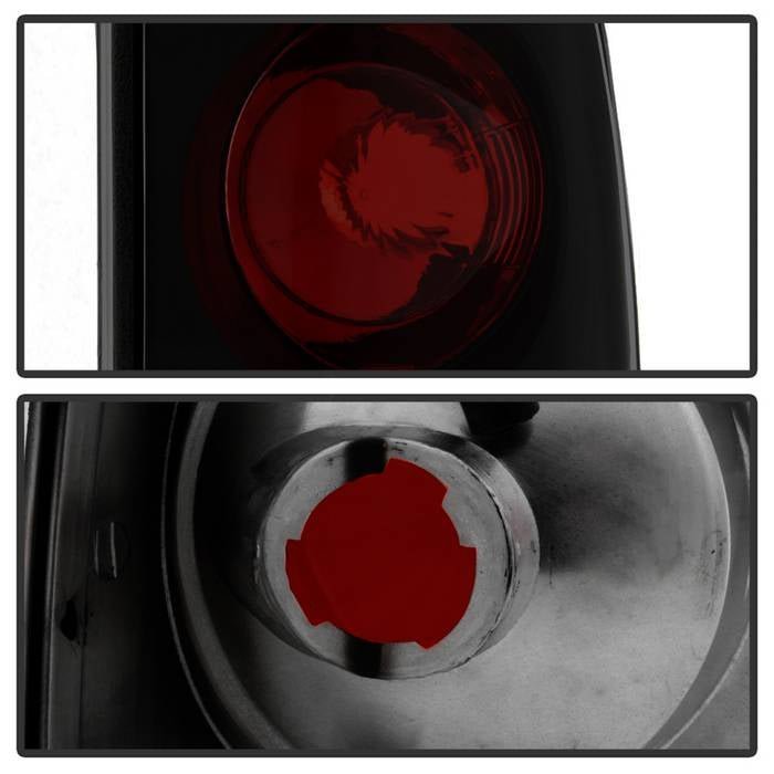 Ford F150 Styleside 97-03 / F250/350/450/550 Super Duty 99-07 Euro Style Tail Lights - Black Smoke