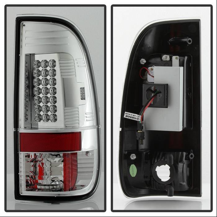 Ford F150 Styleside 97-03 / F250/350/450/550 Super Duty 99-07 LED Tail Lights - Chrome