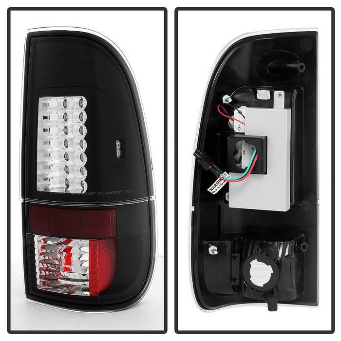 Ford F150 Styleside 97-03 / F250/350/450/550 Super Duty 99-07 LED Tail Lights - Black