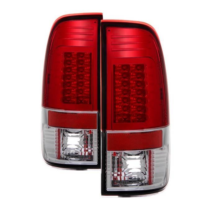 Ford F150 Styleside 97-03 / F250/350/450/550 Super Duty 99-07 LED Tail Lights - Red Clear