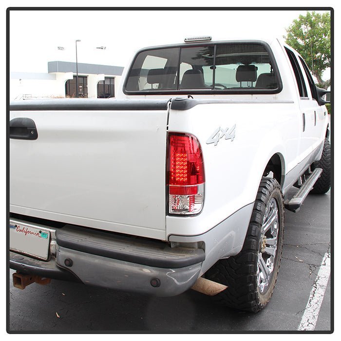 Ford F150 Styleside 97-03 / F250/350/450/550 Super Duty 99-07 LED Tail Lights - Red Clear