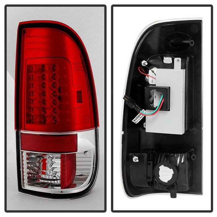 Ford F150 Styleside 97-03 / F250/350/450/550 Super Duty 99-07 LED Tail Lights - Red Clear