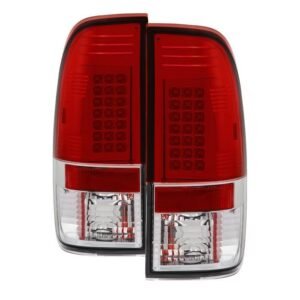 Ford F150 Styleside 97-03 / F250/350/450/550 Super Duty 99-07 LED Tail Lights - Red Clear - Image 1
