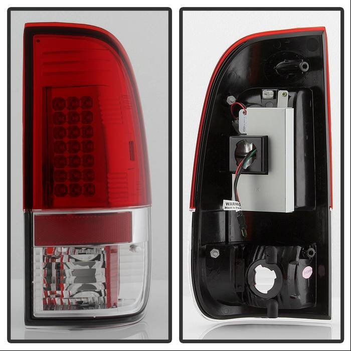 Ford F150 Styleside 97-03 / F250/350/450/550 Super Duty 99-07 LED Tail Lights - Red Clear