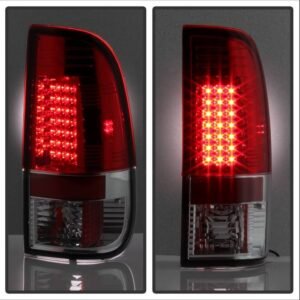 Ford F150 Styleside 97-03 / F250/350/450/550 Super Duty 99-07 LED Tail Lights - Red Clear - Image 8