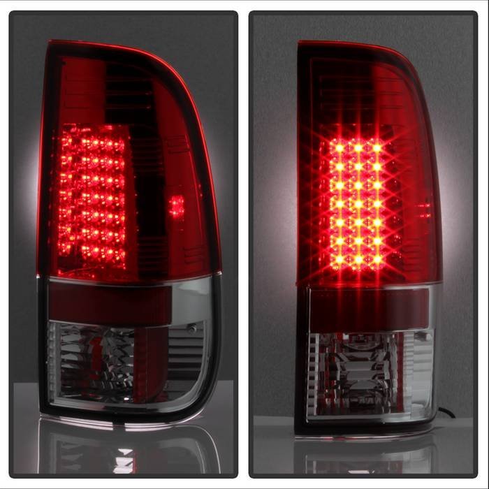 Ford F150 Styleside 97-03 / F250/350/450/550 Super Duty 99-07 LED Tail Lights - Red Clear