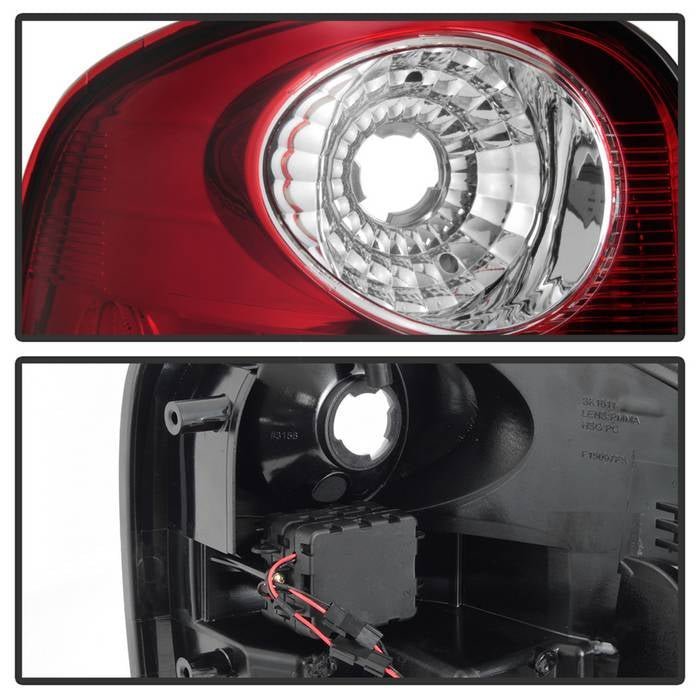 Ford F150 Flareside 97-03 LED Tail Lights - Red Clear
