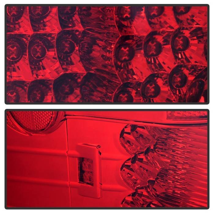 Ford F150 Flareside 97-03 LED Tail Lights - Red Clear