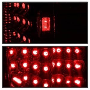 Ford F150 Flareside 97-03 LED Tail Lights - Red Clear - Image 7