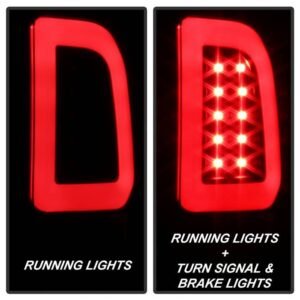 Ford F150 Styleside 97-03 / F250/350/450/550 Super Duty 99-07  Light Bar LED Tail Lights - Black - Image 9