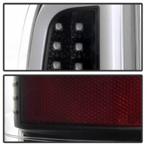 Ford F150 Styleside 97-03 / F250/350/450/550 Super Duty 99-07  Light Bar LED Tail Lights - Black - Image 3