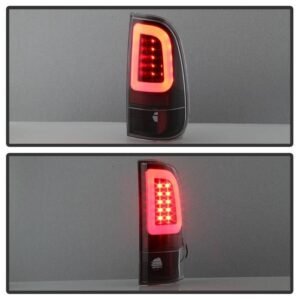 Ford F150 Styleside 97-03 / F250/350/450/550 Super Duty 99-07  Light Bar LED Tail Lights - Black - Image 8