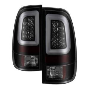 Ford F150 Styleside 97-03 / F250/350/450/550 Super Duty 99-07 Light Bar LED Tail Lights - Black Smoke - Image 1